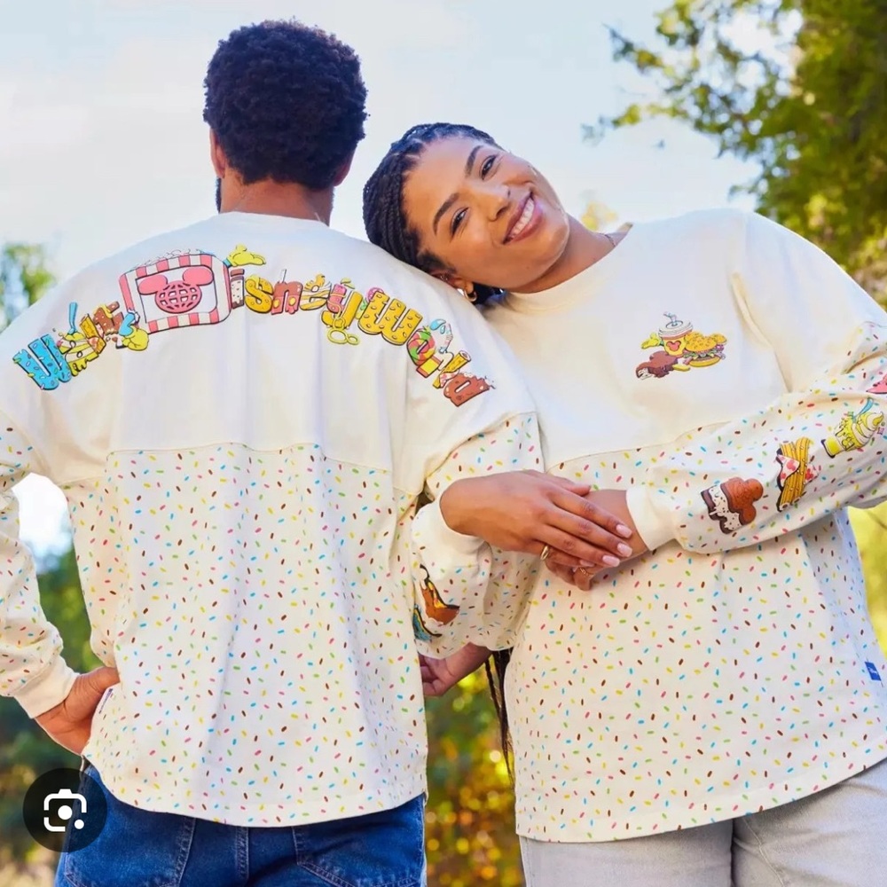 EUC- Disney spirit jersey- White with Colorful Accents